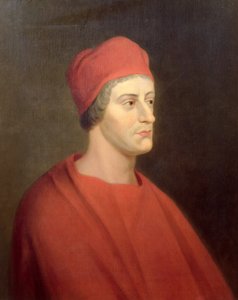 صورة الممثل هنري هاريس مثل وولسي من هنري الثامن شكسبير وليام شكسبير ، 1662
