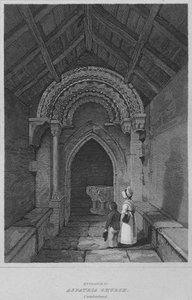 مدخل كنيسة Aspatria ، كمبرلاند ، 1814 بواسطة جون جريج