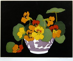 Nasturtiums (طباعة خشبية) بواسطة جون هول ثورب