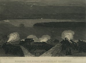 تشغيل بطاريات المتمردين في Vicksburg ، c.1863 بواسطة جون هاميلتون