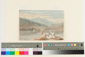 نزهة في Windermere تتطلع نحو Brathay (مرحاض على ورق) بواسطة جون هاردن