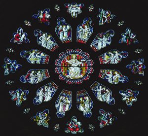 نافذة الوردة الغربية (زجاج ملون) بواسطة جون هاردمان