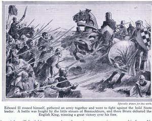 جمع إدوارد الثاني جيشًا وخاض معركة في بانوكبورن 1314 م ، حيث هزم بروس الإنجليز ، ج .1950