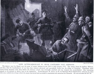 كيف أسر الرقيب دبليو سوان خمسة ألمان في جيفنشي يناير 1915 بواسطة جون هاريس فالدا