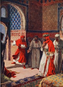 The Last Council of Boabdil at the Alhambra بواسطة جون هاريس فالدا