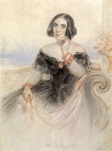 سيدة ترتدي فستان أسود ، 1847