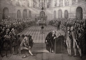 مجلس العموم الأيرلندي ، 1790 م ، كوليج جرين ، دبلن ، من "أخبار لندن المصورة" ، 4 أكتوبر 1886