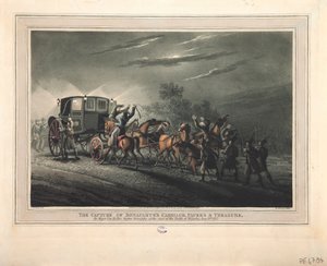 الاستيلاء على عربة وأوراق وكنز بونابرت بواسطة الرائد فون كيلر ، 1816 بواسطة جون هيفيسايد كلارك