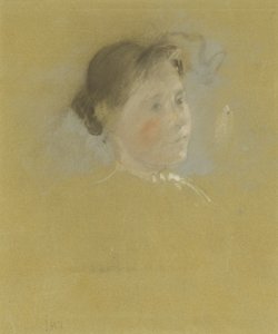 دراسة رأس ، c.1888-95 (باستيل مع لمسات من الجرافيت على ورق مقوى) بواسطة جون هنري تواكتمان