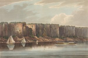The Palisades رقم 19 من محفظة نهر هدسون ، 1823-24. بواسطة جون هيل