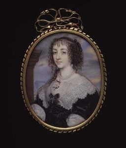 No.3862 الملكة هنريتا ماريا ، زوجة الملك تشارلز الأول ، حوالي 1640 (ورق على ورق لعب).