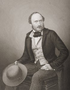 صاحب السمو الملكي الأمير ألبرت (1819-61) أمير الأمير بريطانيا العظمى وأيرلندا ، محفور بواسطة DJ Pound من صورة ، من "غرفة الرسم للشخصيات البارزة ، المجلد 2" ، نُشر في لندن ، 1860 بواسطة جون جابيز إدوين بيزلي مايال