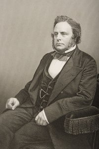 جون برايت (1811-1889) محفور بواسطة DJ Pound من صورة فوتوغرافية ، من "غرفة الرسم للشخصيات البارزة ، المجلد 2" ، نُشر في لندن ، 1860 (النقش) بواسطة جون جابيز إدوين بيزلي مايال