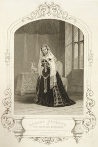 مدام سيليست مثل الأميرة كاثرين ، المشهد الخامس من فيلم "هنري الخامس" ، من نمط daguerreotype ، محفور بواسطة جورج هوليس (1792-1842) ، حانة. by John Tallis und Co. بواسطة جون جابيز إدوين بيزلي مايال