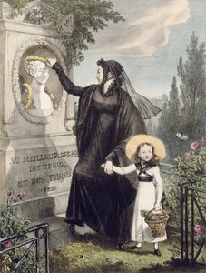 مقبرة بيري لاشيز ، طبعها حانة تشارلز جوزيف هولمانديل (1789-1850). 1822 (نقش الألوان) بواسطة جون جيمس شالون