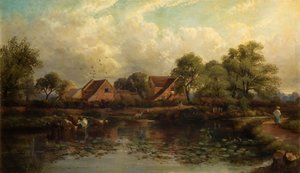 مزرعة في وود لين ، هاندسوورث ، 1850-1908. بواسطة جون جوزيف هيوز