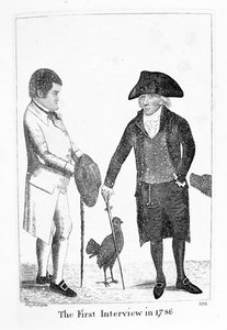 المقابلة الأولى عام 1786 بين ديكون برودي وجورج سميث 1788 بواسطة جون كاي