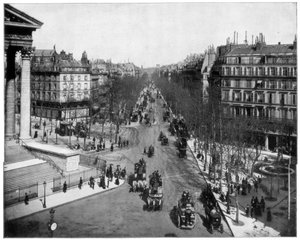 Boulevard de la Madeleine ، باريس ، أواخر القرن التاسع عشر