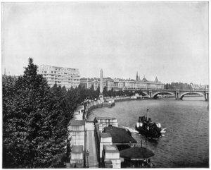 The Thames Embankment and Cleopatras Needle ، لندن ، أواخر القرن التاسع عشر. بواسطة جون ل. ستودارد