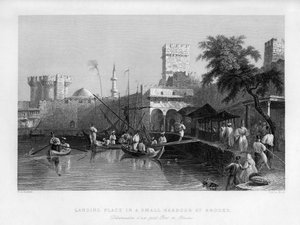 مكان هبوط في ميناء صغير في رودس ، اليونان ، 1841.