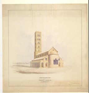 كنيسة الثالوث ، كوراتشي (كراتشي) ، سبتمبر 1856 (ألوان مائية على ورق) بواسطة جون لوميزورييه