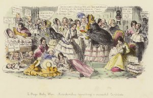 عرض جائزة الطفل ، Materfamilias يكافئ مرشحًا ناجحًا بواسطة John Leech