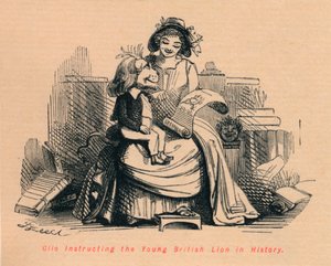 كليو يرشد الأسد البريطاني الشاب في التاريخ ، c1860 ، c1860 بواسطة جون ليتش