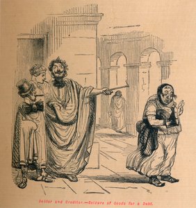المدين والدائن - الاستيلاء على السلع للديون ، 1852 بواسطة جون ليتش