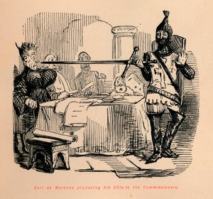 ايرل دي وارين منتجا لقبه للمفوضين ، c1860 ، c1860 بواسطة جون ليتش