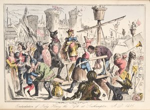 صعود هنري الخامس في ساوثامبتون ، 1415 بعد الميلاد ، من التاريخ الهزلي لإنجلترا ، حانة. 1864 (النقش اليدوي) بواسطة جون ليتش
