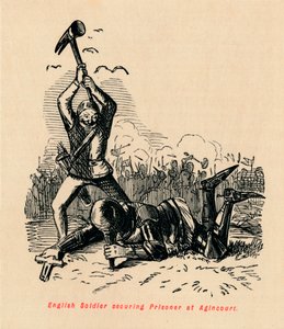 الجندي الإنجليزي يؤمن السجين في أجينكورت ، c1860 ، c1860 بواسطة جون ليتش
