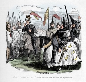 هنري يتفقد قواته قبل معركة أجينكورت ، c1860 ، c1860 بواسطة جون ليتش