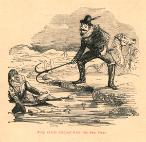 أنقذ الملك جيمس من النهر الجديد ، 1897. بواسطة جون ليتش