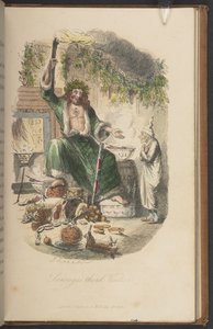 الزائر الثالث لـ Scrooge ، من الإصدار الأول من "A Christmas Carol" من تأليف تشارلز ديكنز بواسطة جون ليتش