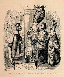 دوق بورغوندي يقدم الملكة إيزابيلا إلى هنري الخامس ، c1860 ، c1860 بواسطة جون ليتش
