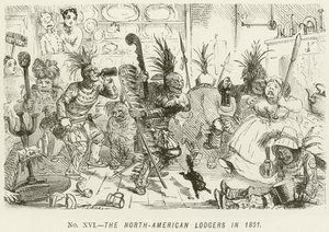 الأكواخ في أمريكا الشمالية عام 1851