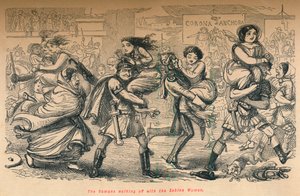 الرومان يسيرون مع نساء سابين ، 1852 بواسطة جون ليتش