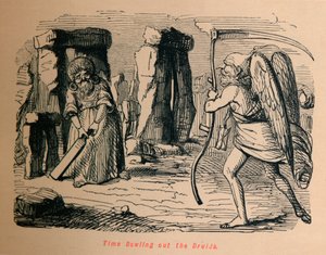 Time Bowling Out the Druids، c1860، 1860 بواسطة جون ليتش