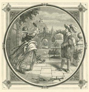 Love, like a ball, requires to be thrown back (engraving) بواسطة جون ليتون