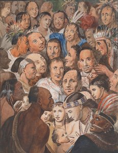 تابلوه وجوه هندية ، 1811-كاليفورنيا. 1813.