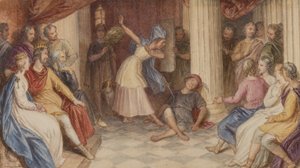Pyramus and Thisbe ، Midsummer Nights Dream ، Act V ، Scene I ، c.1840 (مرحاض على ورق) بواسطة جون ماسي رايت