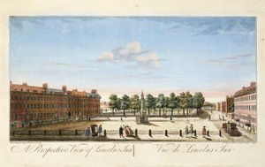 "A Perspective View of Lincoln's Inn" ، لندن ، c1741-c1761 بواسطة جون ميسون