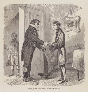 "بيب ، كيف حالك بيب" ، رسم توضيحي لـ "توقعات عظيمة" بقلم تشارلز ديكنز ، 1861