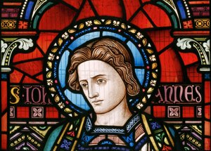 Crick ، East Window detail ، Lavers & Barraud ، John Millner Allen (1827-1902) ، St John ، 1863 بواسطة جون ميلنر ألين