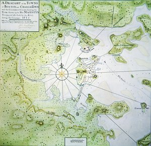 Map of Boston and Charlestown