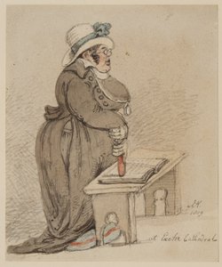 في كاتدرائية إكستر ، 1809 (قلم وحبر وفرشاة ومرحاض على ورق) بواسطة جون نيكسون