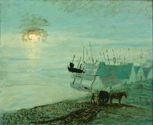 مشهد الشاطئ ، ظهر عام 1929.6.79 أ ، كاليفورنيا. 1910. بواسطة جون نوبل