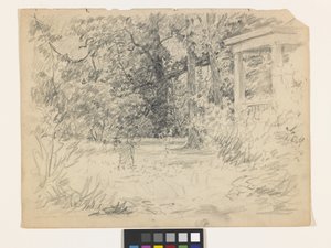 دراسة لـ Winifred في The Hermitage (قلم رصاص على ورق أبيض غير رسمي) بواسطة جون أوتيس آدامز