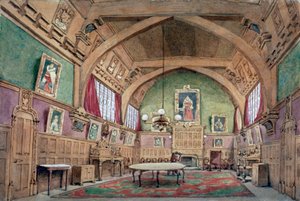 منظر داخلي للقاعة في بارناردز إن ، لندن ، c1875 بواسطة جون فيليبس إمسلي