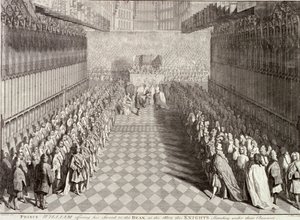تتويج ويليام الثالث في وستمنستر أبي ، لندن ، 1689 ، 1689